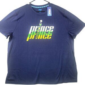 Prince Pickleball Navy XXL Cotton Blend Crew Neck Graphic Tee